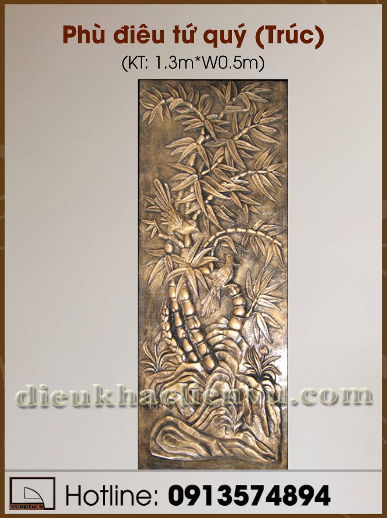 Phù điêu tứ quý (Trúc)