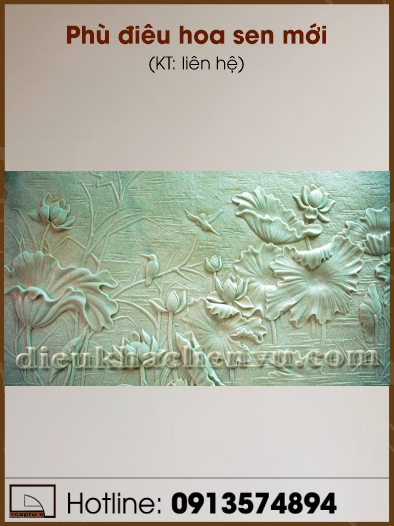 Phù điêu Hoa Sen mới