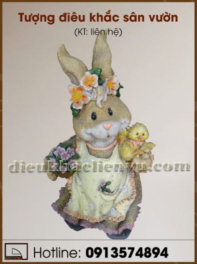 Tượng điêu khắc thỏ