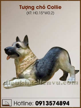 Tượng chó Collie