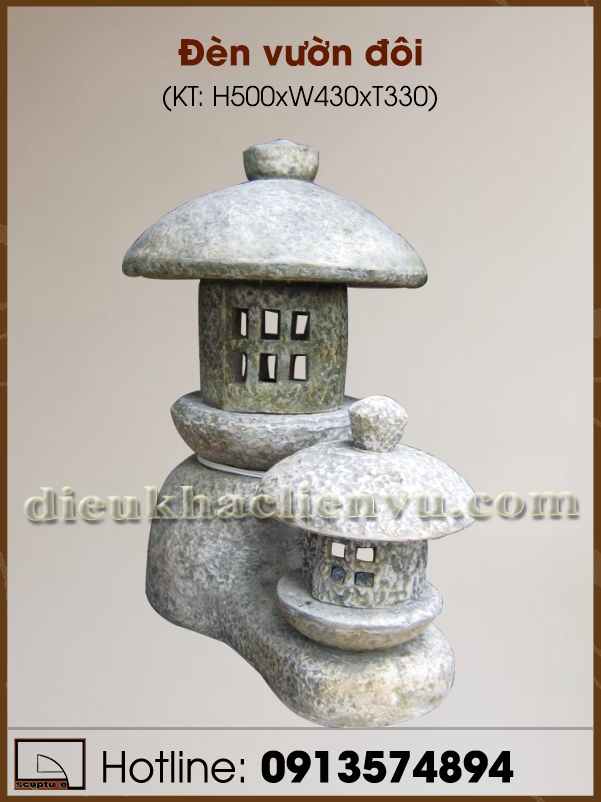 Đèn vườn đôi