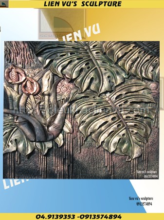 Phù điêu lá rách