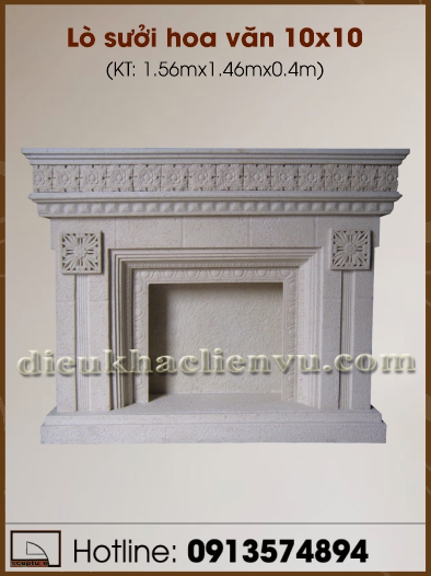 Lò sưởi hoa văn 10x10