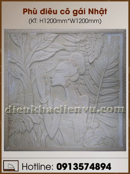 Phù điêu cô gái Nhật