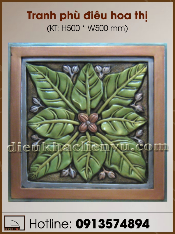 Tranh phù điêu hoa thị