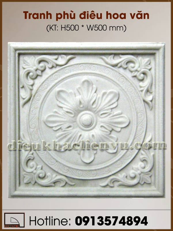 Tranh phù điêu hoa văn