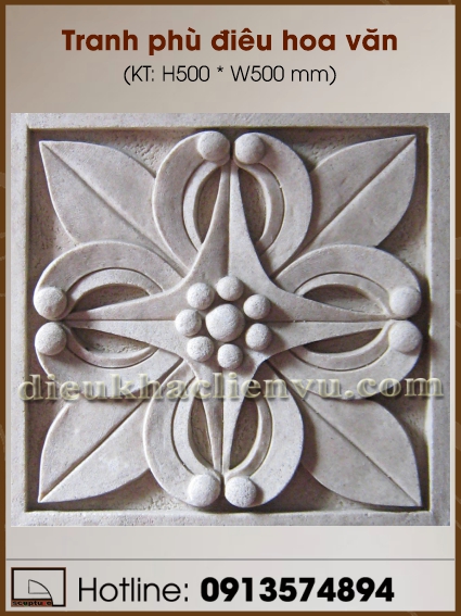 Tranh phù điêu hoa văn