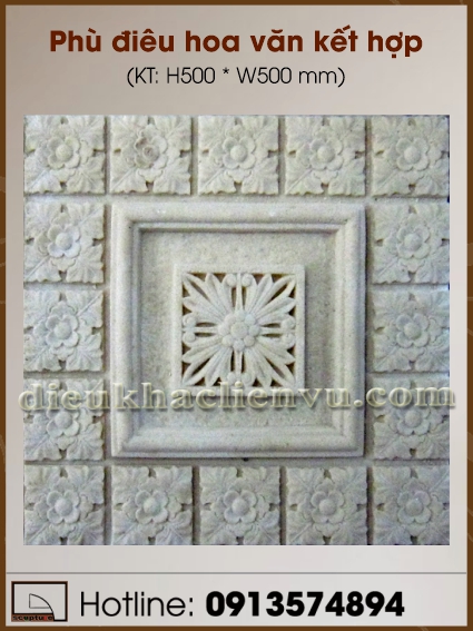Phù điêu hoa văn kết hợp