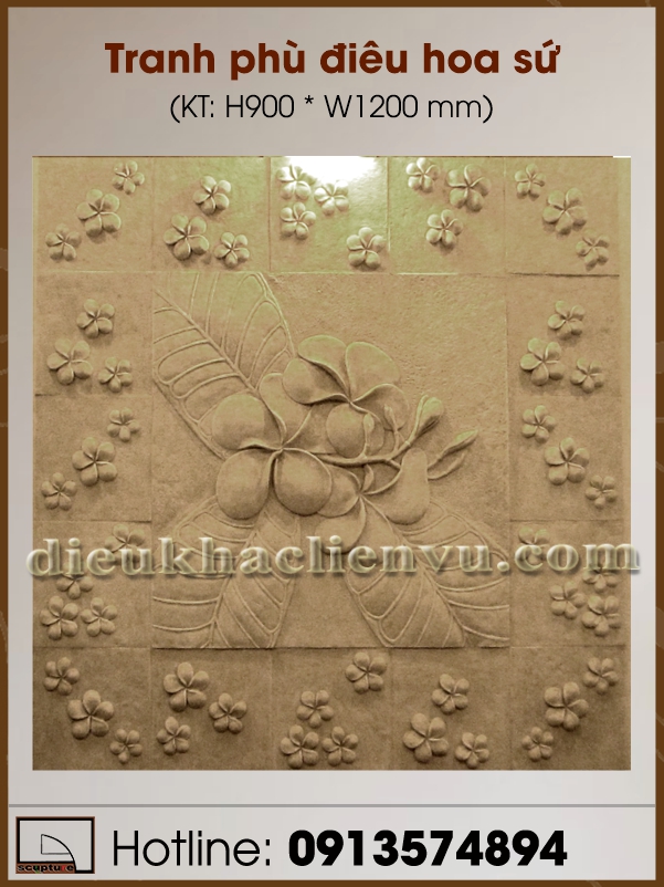 Tranh phù điêu hoa sứ