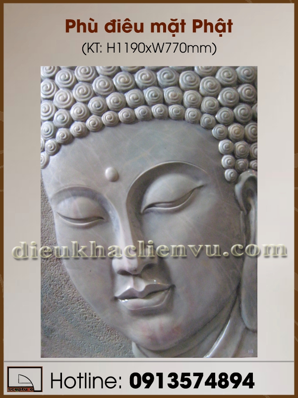 Phù điêu mặt Phật
