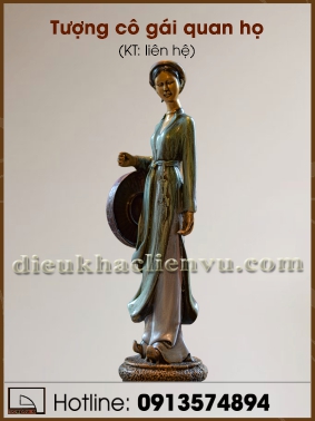 Tượng cô gái quan họ